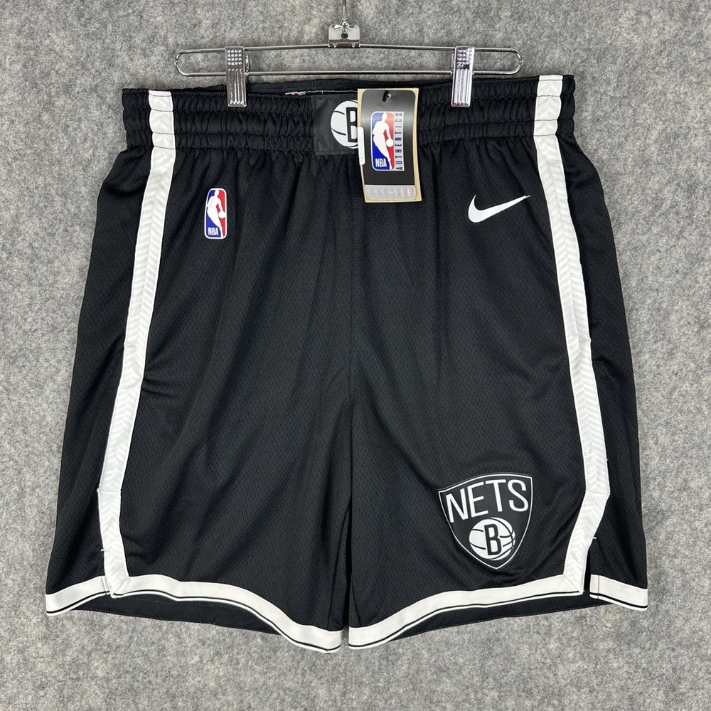 Nike Basketball Shorts Mens L Black Brooklyn Nets AJ5584-010 Team Issue NBA